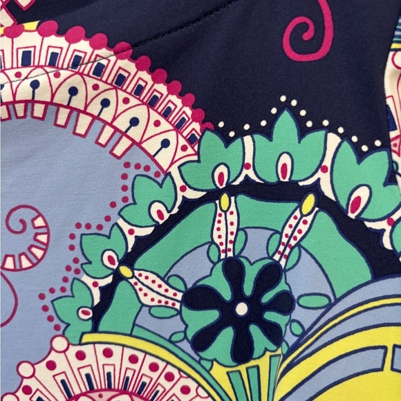 Talbots Jersey Paisley Shift Dress Size P. 3/4 Sleeve Boat Neck    SKU 11 - Picture 4 of 12